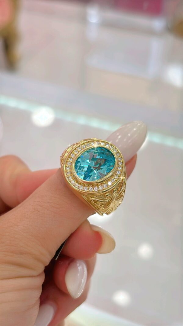Anillo de hombre sólido 14k