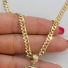 Cadena con dije de la virgen.