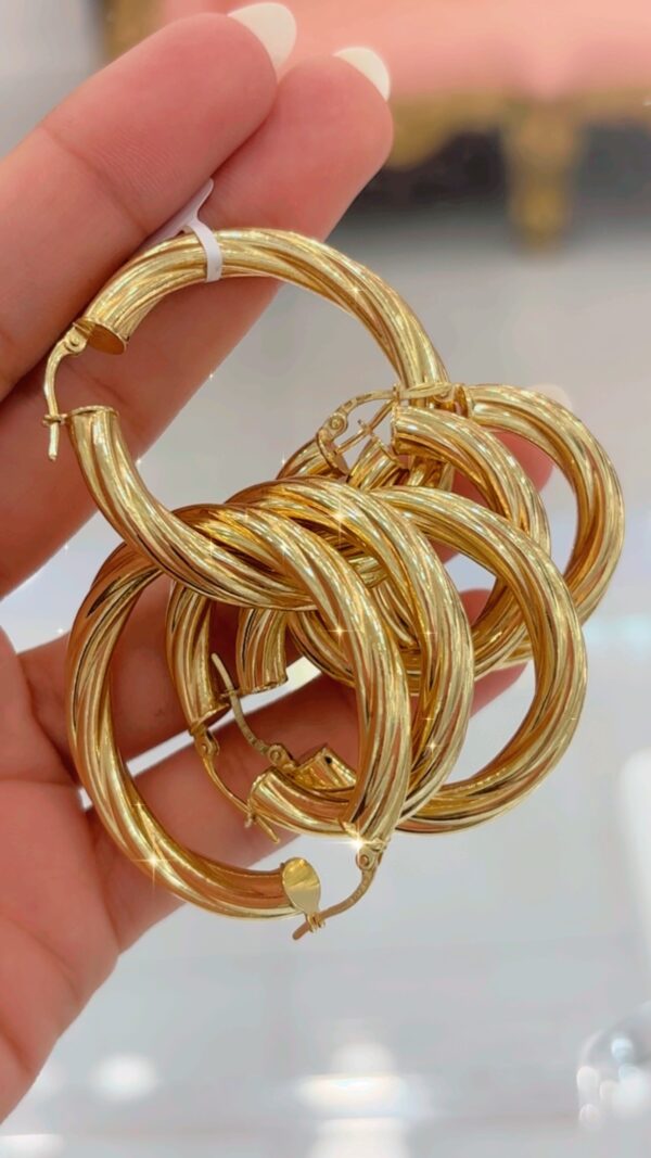 Argollas lisas 14k